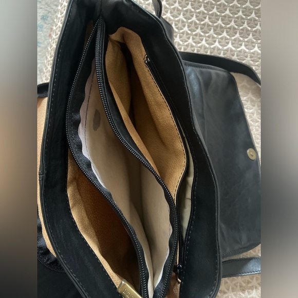 Giudi Italian Leather Brown Crossbody Shoulder Bag, leather  bag, vintage bag - Picture 6 of 14